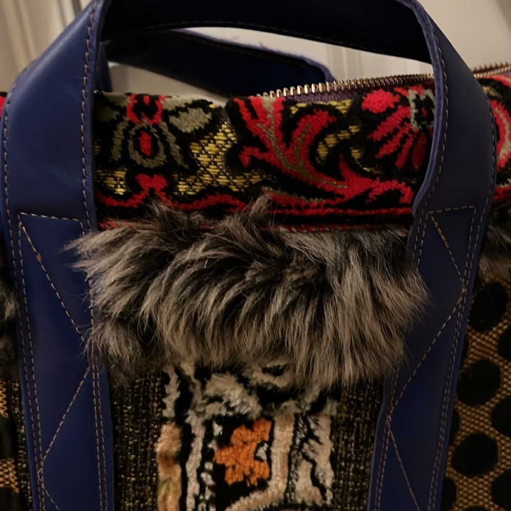 Boho Patterned Crossbody Tote Bag in Multicolor - Picture 3 of 6